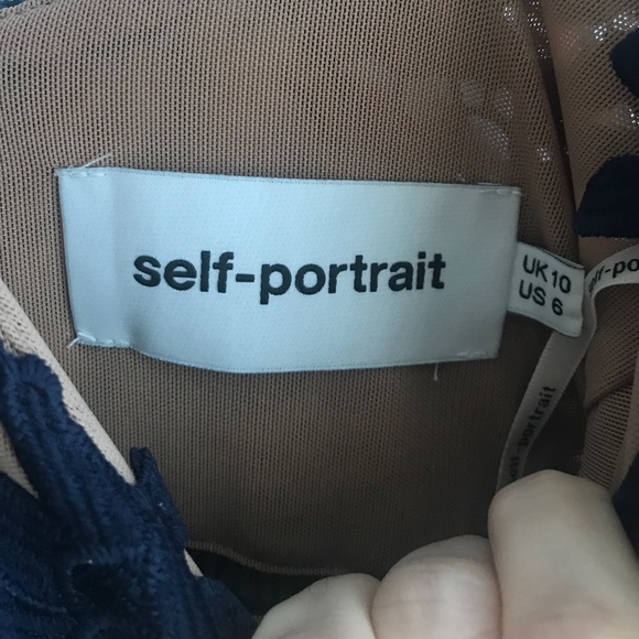 Self Portrait Azaelea Dress - Navy - Authentic! - Picture 6 of 6